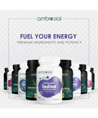 Ambrosial Iodine 5000mcg (Pack of 1-120 Tablets) 120 Count (Pack of 1) - Buy Online on GoSupps.com