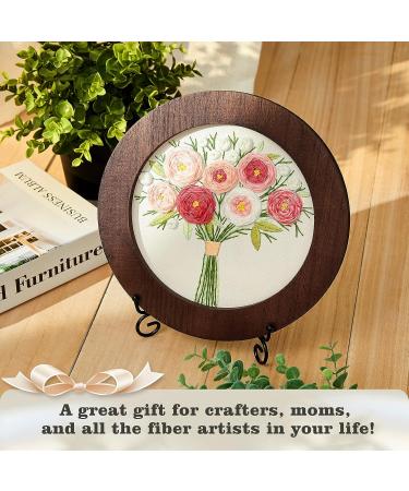 Unitystar 6 Inch Round Wood Embroidery Hoop Frame for Cross Stitch and Embroidery Art - Buy Online on GoSupps.com