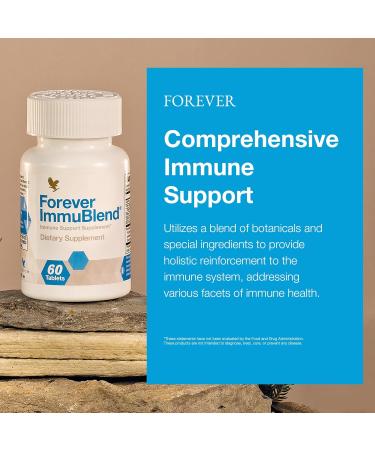 Forever Living - Forever ImmuBlend Immune Support Supplement Includes Botanicals Vitamins D & C Maitake & Shiitake Mushrooms 60 Tablets - Buy Online on GoSupps.com