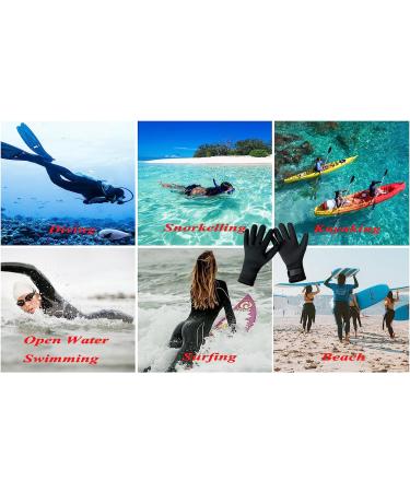 YDQUANI 3mm Neoprene Wetsuit Gloves | Thermal Anti-Slip Scuba Gloves for Diving, Snorkeling, Surfing | Men Women | Medium Black - Buy Online on GoSupps.com
