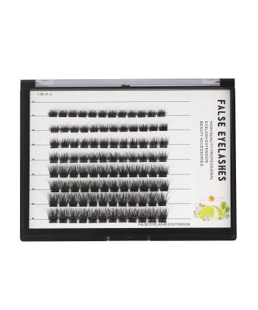 Bodermincer 96pcs 8-10-12-14mm Mixed D Curl Wide Cluster Clusters Individual Lashes Mink Cluster Eyelash Extensions Mink Super Cluster Eyelash Extension Natural 3D Russian Volume Faux Eyelashes Individual Lashes Makeup C...
