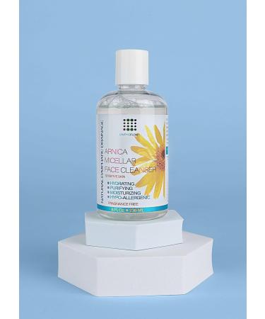 Arnica Montana Micellar Cleansing Water - Gentle Facial Cleanser & Makeup Remover for All Skin Types | Daily Care Reduces Puffiness 8 Fl Oz - Buy Online on GoSupps.com