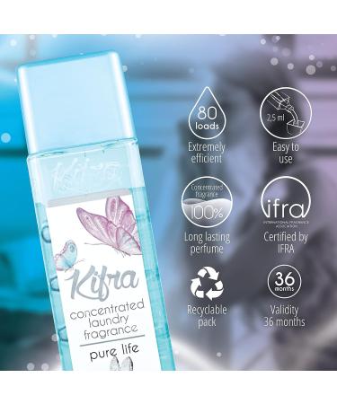 KIFRA PURE LIFE Concentrated Laundry Fragrance 200ml - Long-lasting Scent for 80 Washes - Buy Online on GoSupps.com