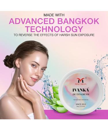 Macaria Ivanka DE-Tan Face Cream for Men & Women for Professional Tan Removal for Instant Skin Whitening & Brightening with 3-in-1 Cleanser Scrub Mask for Saloon like Result for Men & Women 500g - Buy Online on GoSupps.com