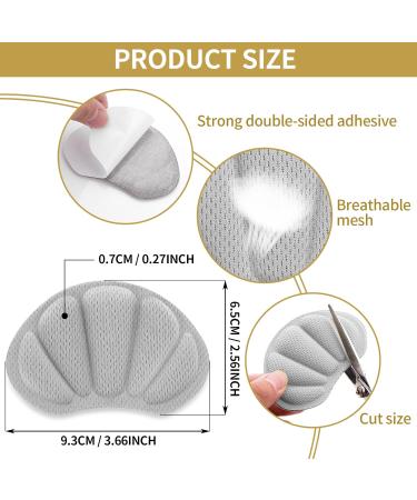 Sibba Heel Cushion Inserts - 4 Pairs High Heel Pillows for Comfort & Protection - Gray Shoe Filler Pads for Women - Buy Online on GoSupps.com