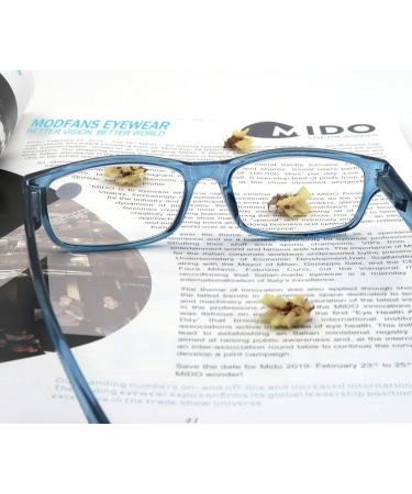 3 Pack 1.25 Reading Glasses for Men & Women - High Quality Comfortable Rectangular Design - Great Reading Aid (3 Blue) - Buy Online on GoSupps.com