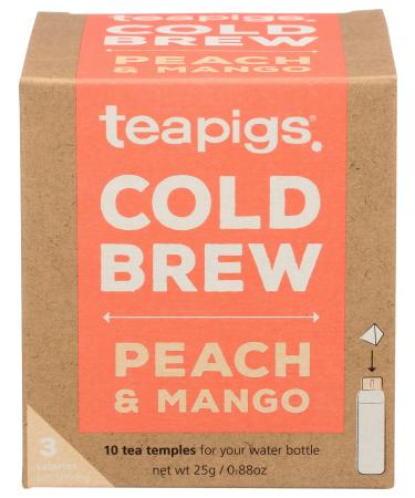 TEAPIGS Peach & Mango Cold Brew Tea, 10 CT