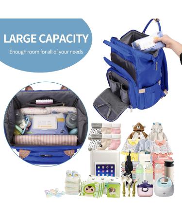 Pomelo Baby Diaper Backpack - Waterproof Macaron Diaper Bag with Large Capacity - Gemstone Blue Travel Bag - Buy Online on GoSupps.com