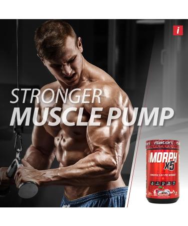 iSatori Morph X5 Intense Pre Workout with Beta Alanine Creatine Magnapower Citrulline Malate- Nitric Oxide Flow & Pump Supplement for Energy Endurance and Strength Cherry Frost (20 Servings) - Buy Online on GoSupps.com