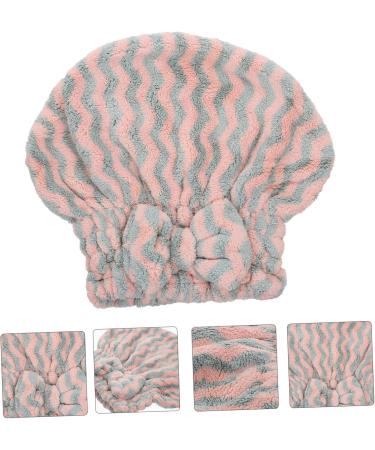 1Pc Striped dry hair cap absorbent head wrap bandanas for women head wraps for women hat for women headbands for girls Bath Caps Miss take a bath fiber dry shower cap As Shown 28x25cm - Buy Online on GoSupps.com