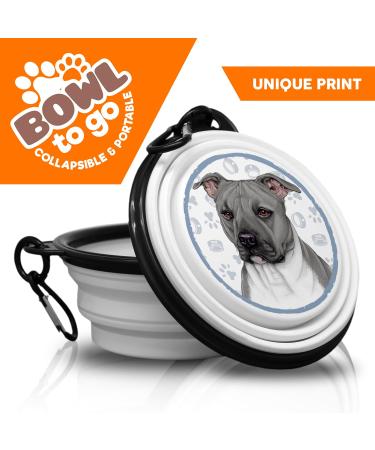 Pitbull Portable Foldable Drinking Bowl with Carabiner | On-the-Go Pet & Food Bowl - Handy & Unique - Buy Online on GoSupps.com