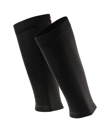 DANISH ENDURANCE Graduated Calf Compression Sleeves 21-26 mmHG for Men & Women Solid Black M