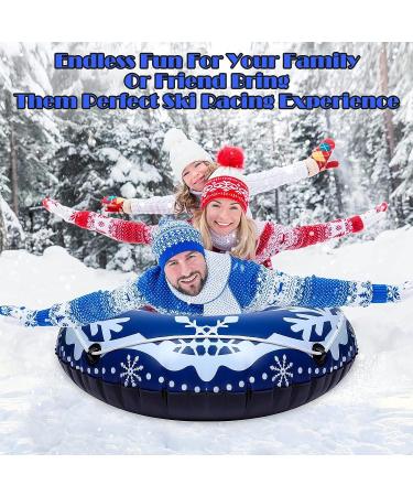 LiveGo 47 Inch Snow Tube with Handle Design - Inflatable Ski Tube for Kids and Adults - Blue - Buy Online on GoSupps.com