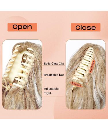 PORSMEER Ponytail Extension Claw Clip Ponytail Hair Extensions Blonde highlights Natural Looking Long Curly Wavy Multi Layered Fluffy Synthetic Hairpiece for Women Girls Daily Wear or Party 18inch Ash Blonde with Highlights - Buy Online on GoSupps.com