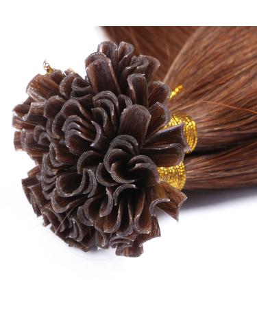 Keratin Bonding #6 Brown 70cm 50 Strands 1g - 100% Remy Real Hair U-Tip Extensions by Novon Hair Extensions - Premium Quality - Buy Online on GoSupps.com