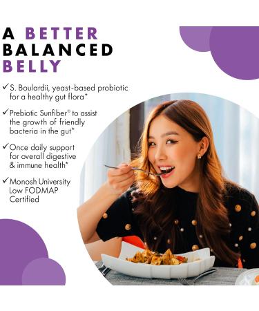 BlueBonnet Nutrition S. Boulardii Probiotic 10 Billion CFU w/Prebiotic Sunfiber Shelf Stable - for Women & Men Digestion, Gut, Mood* - Non-GMO, Vegan, Free of Gluten, Dairy & Soy - 30 Servings - Buy Online on GoSupps.com