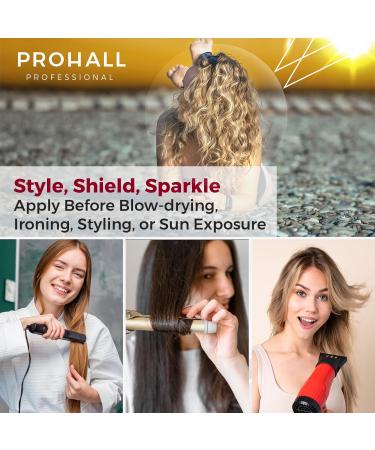 Prohall Cosmetic Heat Protectant | Leave-In Thermal Protector Cream | Nourish Hydrate & Reduce Frizz | Prevent Split Ends | 6.76 fl. Oz | International Shipping Available - Buy Online on GoSupps.com