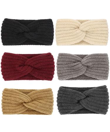 Shop Dreshow Winter Crochet Headband Set for Women - 6 Pack Knitted Ear Warmers | Stylish & Comfortable Hair Bands for Cold Weather - Buy Online on GoSupps.com