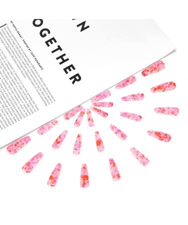 Sethexy Long Ballerina False Nails - Shiny Multi-Colored Press-On Nail Tips (24pcs) for Women & Girls - Perfect Pink Art Nails - Buy Online on GoSupps.com