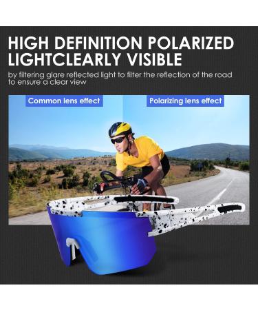 Polarized Sports Sunglasses | Light Blue Lens for Men & Women - Ideal for Running, Cycling, and Fishing - Buy Online on GoSupps.com