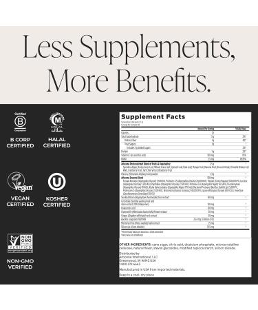 Arbonne GreenSynergy Elixir Citrus-Flavored Greens Powder with 13 Digestive Enzymes Vegan Collagen Builder Probiotics and Prebiotics Supports Gut Health and Digestion 30 Stick Packs - Buy Online on GoSupps.com