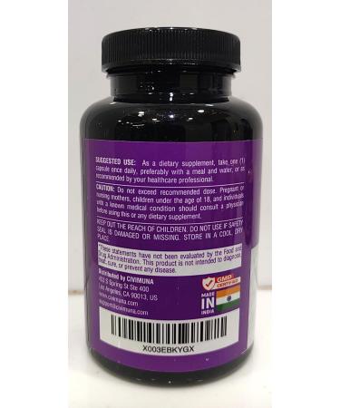 CIVIMUNA Lemon Balm Capsules with Lemon Balm Rhodiola Rosea Holy Basil and More - 120 Capsules 4 Months Supply (Pack of 2) - Buy Online on GoSupps.com