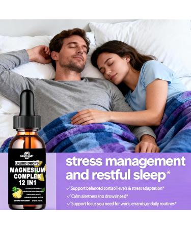 Magnesium 12 in 1 Complex 1000mg Supplement for Women & Men, High Absorption Liquid Magnesium W/Glycinate Citrate Malate Taurate Oxide Aspartate Orotate, Calm Magnesium for Sleep Muscle Heart Support - Buy Online on GoSupps.com