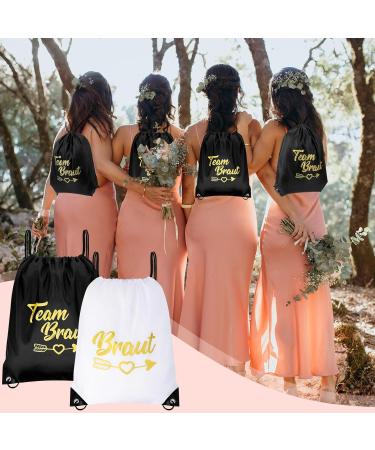 11 Pieces Team Bride Gym Bag Set | Drawstring Backpack for Bridal Party Gifts | Perfect for Weddings & Engagements - Buy Online on GoSupps.com
