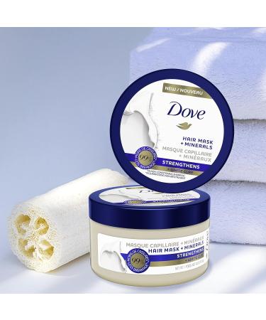 Dove Strengthening Hair Mask with White Clay - 4oz (Pack of 4) | Ideal for Damaged Hair & Hair Breakage - Buy Online on GoSupps.com