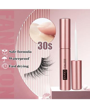 FANXITON Natural Half Lashes - Wispy Fluffy 7 Pairs with Lash Glue | Cateye 12mm Short Clear Band False Eyelashes Multipack - Perfect for Every Occasion - Buy Online on GoSupps.com