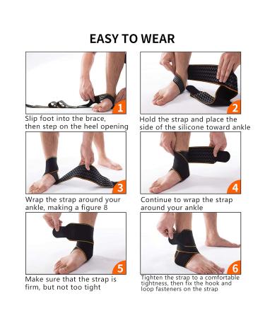 PROIRON Adjustable Ankle Support Brace for Sports - One Size Fits Men Women - Black - Buy Online on GoSupps.com