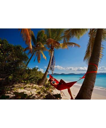 ENO SingleNest Hammock - Lightweight Portable 1 Person Hammock for Camping, Hiking, Backpacking, Travel - Seafoam/Navy - Buy Online on GoSupps.com