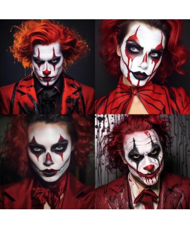 Buy Black White Red Face Paint Kit - Includes 3 Sponges & Brush | Perfect for Baseball Softball Halloween Makeup Cosplay & Theme Parties - Buy Online on GoSupps.com