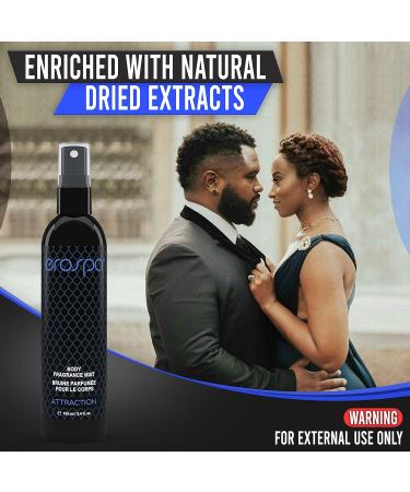 Aromatherapy Body Fragrance Mist 100 ml/3.4 Fl oZ Fragrant Body Spray for Men and Women Sensual Body Scent with Natural Extracts Vegan Gluten Free & 100% Body-Safe (ATTRACTION) - Buy Online on GoSupps.com