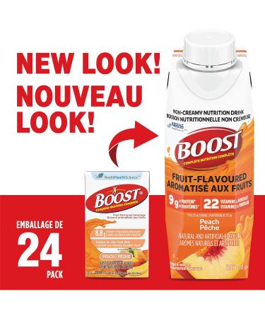 Boost Fruit Flavoured Drink Peach 237ml 24 count & Fruit Flavoured Drink Wild Berry 237ml 24 count Peach + Drink Boost Fruit Flavoured Drink - Buy Online on GoSupps.com