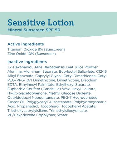 Blue Lizard Sensitive Mineral Sunscreen SPF 50+ 3 oz Tube | Water Resistant UVA/UVB Protection with Smart Cap Technology - Buy Online on GoSupps.com