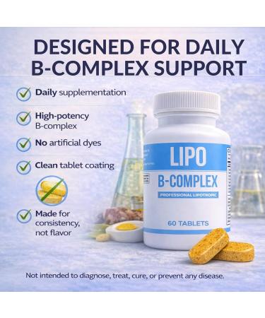 Legere Pharmaceuticals Lipo B-Complex Lipo BC 60 Tablets Manufactured for ES Global Brands - Buy Online on GoSupps.com