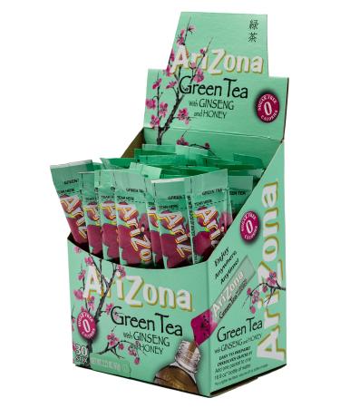 AriZona Green Tea with Ginseng Iced Tea Stix Sugar Free, 30 Count (Pack of 1), Low Calorie Single Serving Drink Powder Packets, Just Add Water for a Deliciously Refreshing Iced Tea Beverage 0.1 Ounce (Pack of 30)