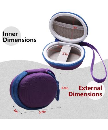 LTGEM Hard Case for LPOW Bluetooth Fingertip Pulse Oximeter - Travel Protective Storage Bag (Purple & Gray) | International Shipping Available - Buy Online on GoSupps.com