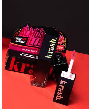  KRASH KOSMETICS KRASH KOSMETICS Almost Illegal Volumising Lip Gloss Extreme Spicy Light Colour Non-Sticky Oil Texture Hydration & Volume Vegan Cruelty Free - Buy Online on GoSupps.com