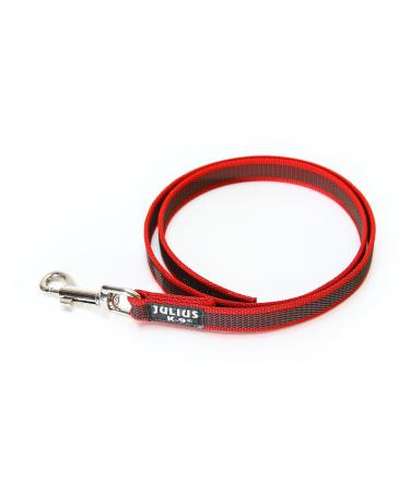 IDC Color & Gray rubberized leash 20 mm x 1 m without loop red-grey Red-grey 20 mm x 1 m (without loop)