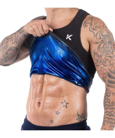 Kewlioo Men's Heat Trapping Pullover Sweat Enhancing Vest Black Large-X-Large