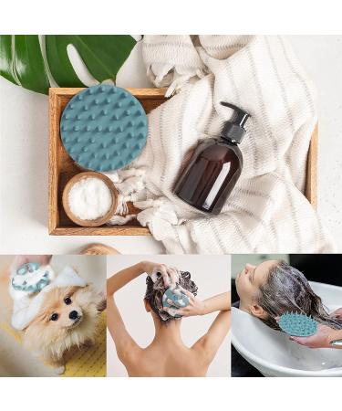 Scalp Massager Shampoo Brush - Wet & Dry Head Scrubber for Hair Growth & Dandruff Removal - Soft Silicone Bristles - Dark Green - Buy Online on GoSupps.com