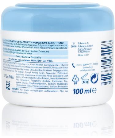 Buy Penaten Ultra Sensitive Care Cream 100ml (2-Pack) - Perfume-Free Face & Body Moisturizer for Sensitive Skin - Buy Online on GoSupps.com
