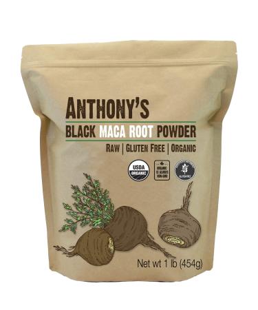 Anthony's Organic Black Maca Powder, 1 lb, Raw, Gluten Free & Non GMO Black Maca 1 Pound (Pack of 1)