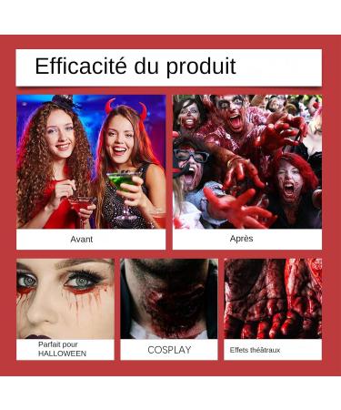  Mimoqk Fake Blood Washable Fake Blood Fake Blood Gel | Halloween Fake Blood Makeup Vampire Accessories and Makeup Special Makeup 1.76 Oz Washable for Fake Nosebleed  - Buy Online on GoSupps.com