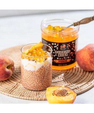 Popping Boba Pearls | Peach Flavor | 1LB (454g) | Bursting Tea Balls for Drinks Desserts Smoothies and Snack Toppings | Bubble Tea Tapioca Pearl Mix - Buy Online on GoSupps.com
