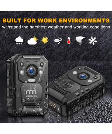 CammPro I826 Pro 64G Police Body Camera 1440P HD | Waterproof Wearable Night Vision GPS | Audio Recording | Law Enforcement Body Worn Camera - Buy Online on GoSupps.com