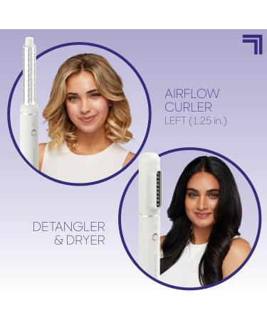 Sharper Image Revel Airflow Styler | 6-in-1 Hot Air Brush & Curling Iron | Ionic Hair Dryer & Detangler for Straight/Curly Hair | Beach Waves & Volumizing Tool - International Shipping Available - Buy Online on GoSupps.com