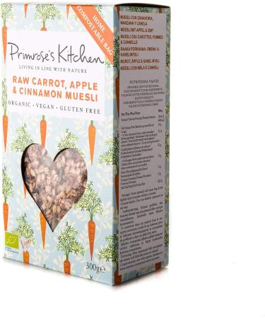 Primrose's Kitchen Organic Raw Carrot Apple And Cinnamon Muesli 300 g - Buy Online on GoSupps.com